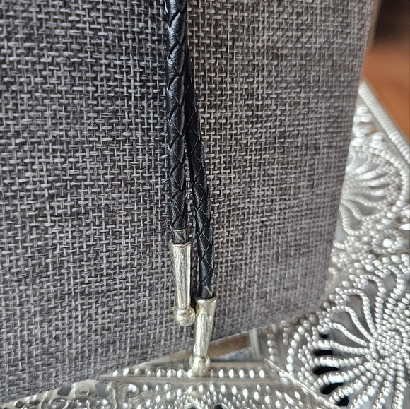 Bolo Silver And Gold Tones With Turquoise Stone #1935 - Picture 8 of 10